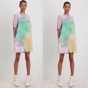 The Kit Maya NWTs Pastel Fog Dress with Pockets size medium Yellow Green Pink